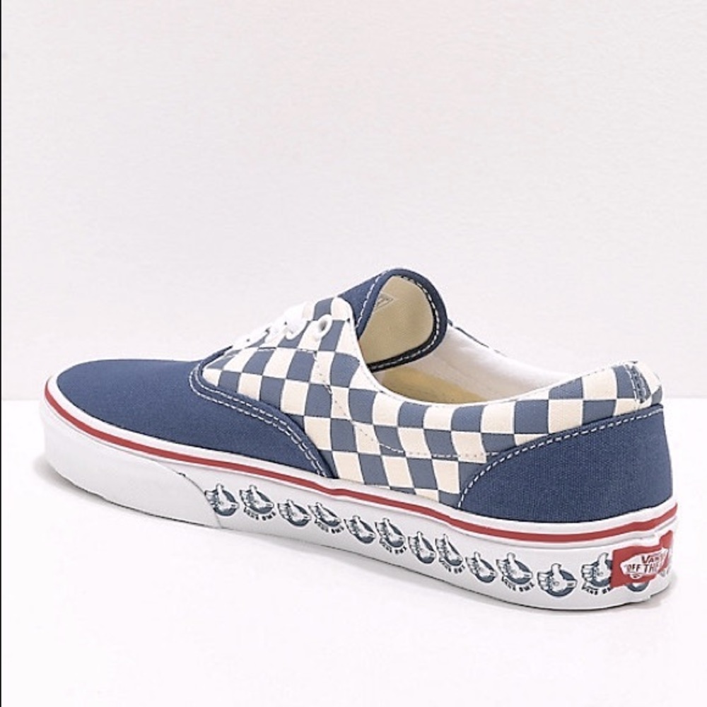 Vans Era BMX Navy & White Checkerboard Skate Shoes - Picture 2 of 5